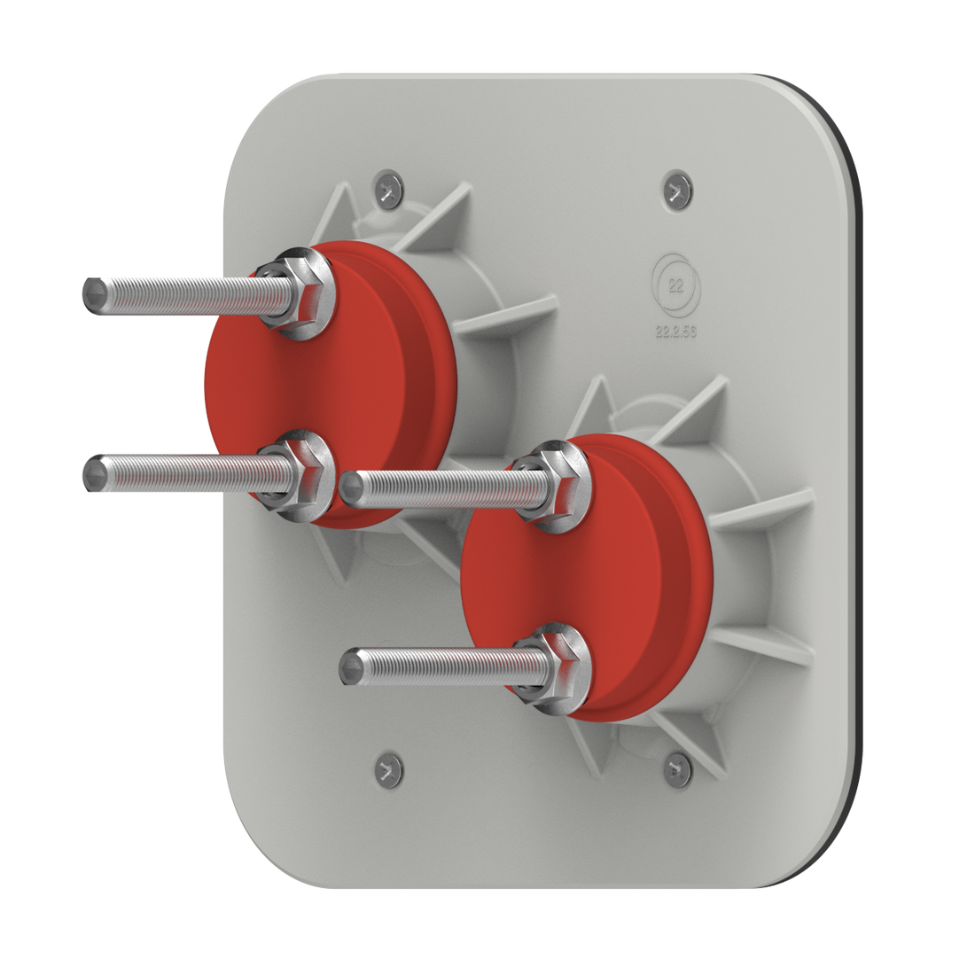 Concrete Double Plate — Ø46mm